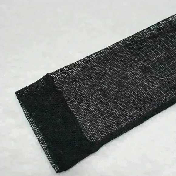 VINTAGE Jean Jones Black Mesh Sleeves Punk Rock Emo Top Women Small - Picture 4 of 8